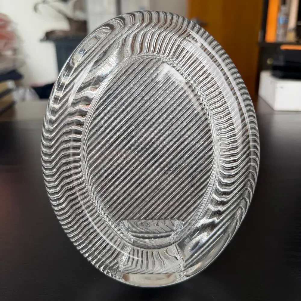 Mikasa Glass Striped Oval Picture Frame 6”x5” READ